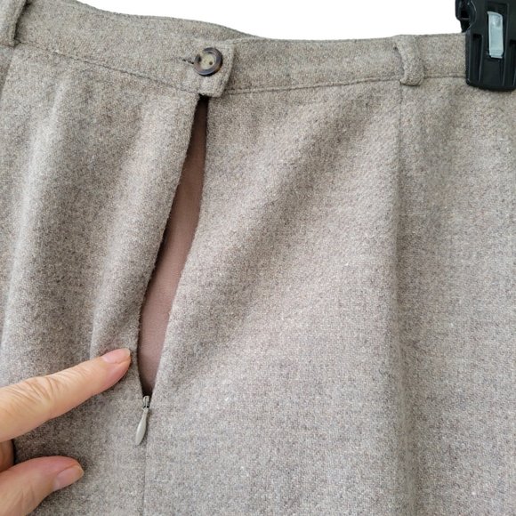 Jones New York Tan Straight Knee-High Wool Skirt Women’s Size 14P - Picture 5 of 13